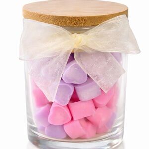 Heart-Shaped Wax Melts in Glass Jar